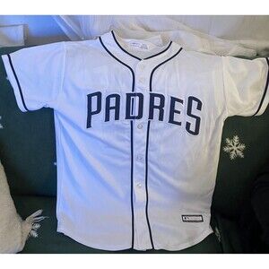 Majestic MLB 2017 San Diego Padres Jersey Eric Hosmer #30 Size Youth L 14-16
